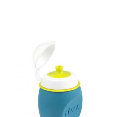 Силіконовий поїльник Beaba BabySqueez 2 в 1 блакитний 912621, Блакитний