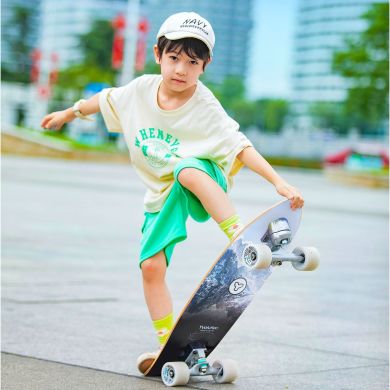 Скейтборд Yvolution Fishtail Cruiser 76см, синий YS48B2