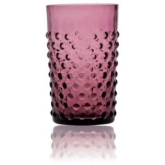 Склянка для напоїв Hobnail, Violet, золотий обідок, 1шт*200 21013/200-361/27G
