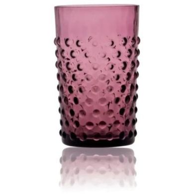 Склянка для напоїв Hobnail, Violet, золотий обідок, 1шт*200 21013/200-361/27G