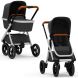 Універсальна коляска 2 в 1 Dubatti One Marble Black 583127-MB