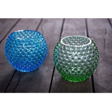 Ваза для квітів Hobnail Underlay Azure лазурна, 2500 мл KLIMCHI 8460/18-361/27, 27