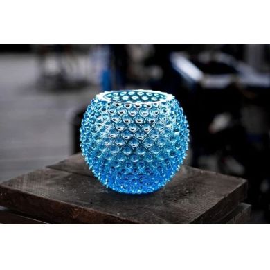 Ваза для квітів Hobnail Underlay Azure лазурна, 2500 мл KLIMCHI 8460/18-361/27, 27