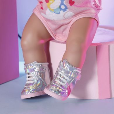 Обувь для куклы BABY BORN серебристые кроссовки 831762