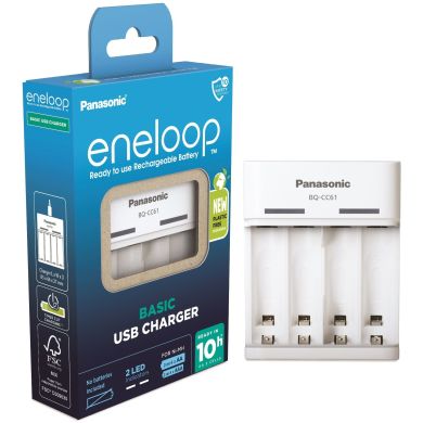Зарядное устройство для Panasonic Basic USB Charger, для АА/ААА аккумуляторов BQ-CC61USB
