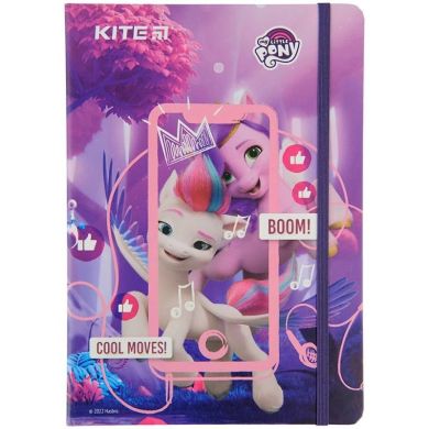 Блокнот тверда обкладинка клітинка, A5, 80 аркушів, My Little Pony Kite LP22-466