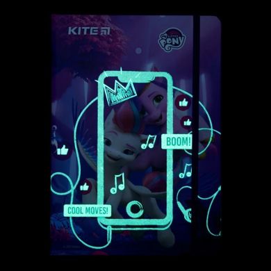 Блокнот тверда обкладинка клітинка, A5, 80 аркушів, My Little Pony Kite LP22-466