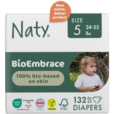 Дитячі підгузки BioEmbrace ECO BY NATY, розмір 5 (11-25 кг), 40шт. в упаковці Eco By Naty 7330933000277
