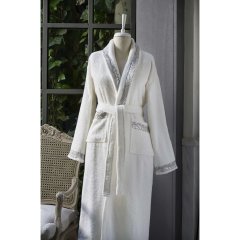 Комплект для вани JESSI CREAM (халат S/M, 2 рушники, тапочки) PEPPERHOME KELLY 0246