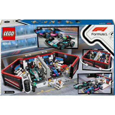 Конструктор Гараж F1 та автомобілі Mercedes-AMG і Alpine LEGO City 60444