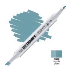 Маркер спиртовой двухсторонний Sketchmarker Myrtle Green Зеленый мирт SM-BG062