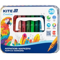 Маркери акрилові з рідкими чорнилами, 36шт Kite Creative K-1163