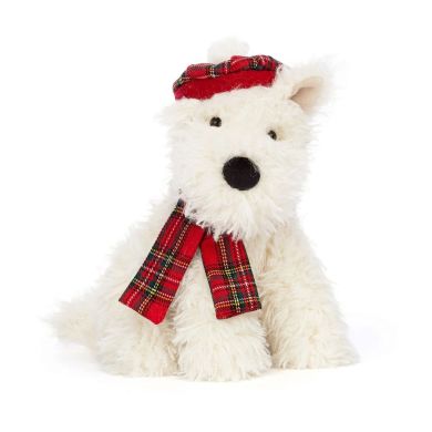 Мягкая игрушка Jellycat (Джелликет) новогодний Терьер Munro 21 см MUN3FSD