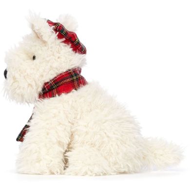 Мягкая игрушка Jellycat (Джелликет) новогодний Терьер Munro 21 см MUN3FSD