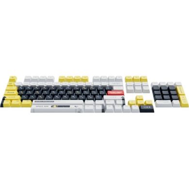 Набір кейкапів DARK PROJECT PBT keycaps, ENG/UA/RU White/Yellow біло-жовті DP-KS-1036