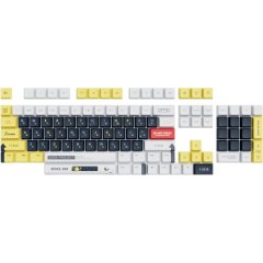 Набір кейкапів DARK PROJECT PBT keycaps, ENG/UA/RU White/Yellow біло-жовті DP-KS-1036