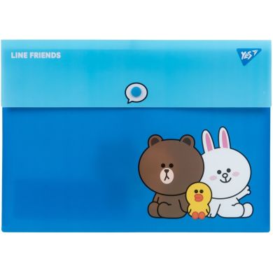 Папка-конверт A4 на кнопці Line Friends YES 492080
