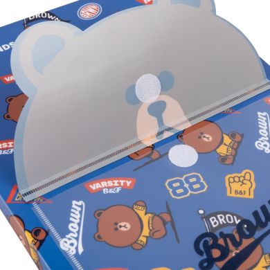 Папка з 20 файлами A4 YES Line Friends. Brown з фронтальною кишенею 492109