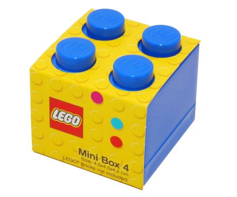 Чотирьохточковий яскраво-синій міні-бокс для зберігання Х4 Lego 40111731