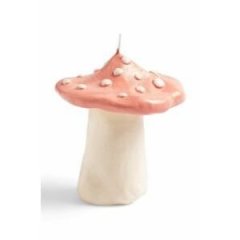 Свічка Гриб-мухомор рожева у горошок, 13 х Ø 11 см,, & Klevering 1093-01