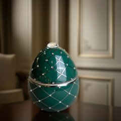 Свічка Ladenac Bois de Зелена срібними ромб з кришталями 220г 02100200013