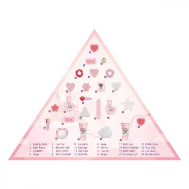 Адвент-календар LITTLE PRINCESS в коробці у формі ромба рожевий, 24 сюрприза ACCENTRA 6056858 4015953682407