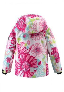 Куртка детская горнолыжная Reima Reimatec Roxana белая с принтов цветов 110 521614B