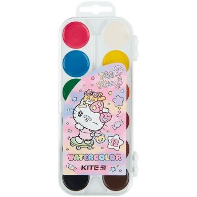 Фарби акварельні, 12 кольорів Hello Kitty HK23-061