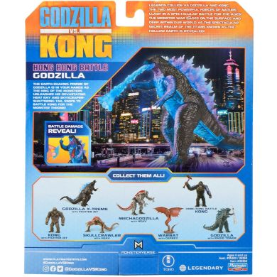 Фигурка Godzilla vs. Kong Годзилла с боевыми ранами и лучом, 15 см. Godzilla vs. Kong 35353