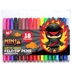 Фломастери 18 кольорів Ninja YES 650532