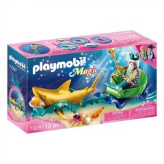 Ігровий набір Playmobil Нептун у візку з акулами 70097
