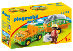 Конструктор Playmobil Джип з причепом і носорогом 70182