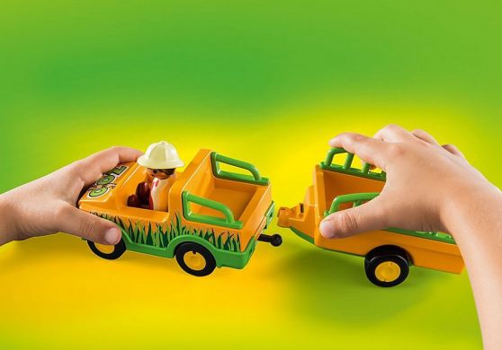 Конструктор Playmobil Джип з причепом і носорогом 70182