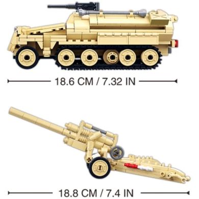 Конструктор SLUBAN M38-B0695 военная техника, 460 деталей, фигурки, кор., 38-28,5-7 см.