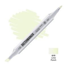 Маркер Sketchmarker 2 пера: тонкое и долото Lime Punch SM-G015