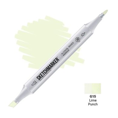 Маркер Sketchmarker 2 пера: тонкое и долото Lime Punch SM-G015