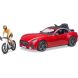 Набір іграшковий Автомобіль Roadster Bruder з велосипедом та фігуркою Bruder 03485