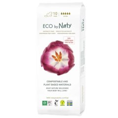 Одноразові післяполгові жіночі прокладки "Eco By Naty" Extra, 10 шт в упаковці 177047