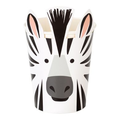 Одноразові склянки Talking Tables серія Animals Зебра 8 шт. ANIMAL-CUP 5052715110524