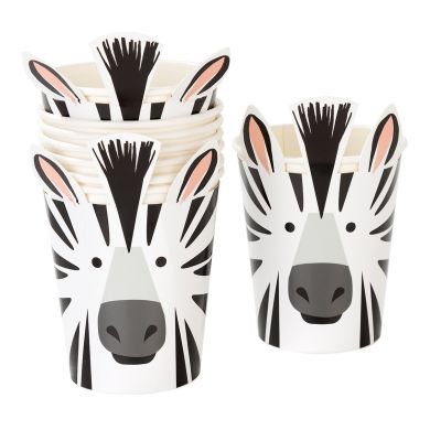Одноразові склянки Talking Tables серія Animals Зебра 8 шт. ANIMAL-CUP 5052715110524