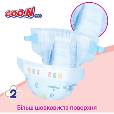 Підгузки GOO.N Plus для дітей 9-14 кг (розмір L, на липучках, унісекс, 48 шт) 4902011107524, L