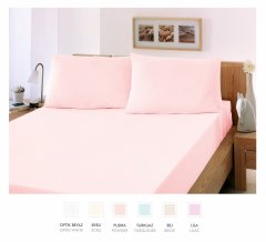 Простирадло Cotton box 100&times;200+25 Бузковий Single Fitted bed sheet lilac 1020001