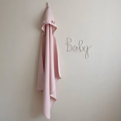 Рушник-куточок вафля рожевий 90х100 Msonya 928609, 100 х 90