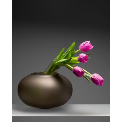Ваза Pandora висота 18 см Бронза Сірий Атлас IVV 8508.2, 18