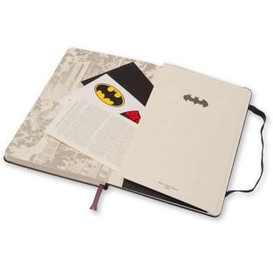 Записна книжка Moleskine Batman 13х21 см 240 сторінок без лініюванням Чорна LEBA01QP062