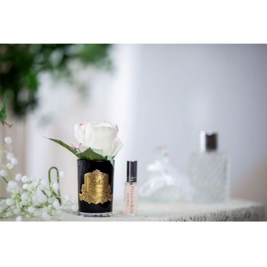 Аромат для приміщення бутон Троянди Blush pink у прозорій склянці із фетилем Cote noire GMRB42