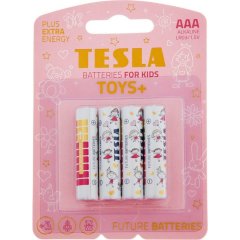 Батарейки Tesla «Toys Girl» лужні, AAA «LR03» Blister Foil 4 шт 8594183397825