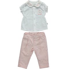 Рубашка и брюки 6-9м/74см Персиковый Bebetto K 2452