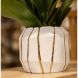 Кашпо Kintsugi маленькое (S) белое золото 15x15x13 Rituali Domestici U31263042A83