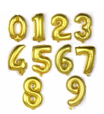 Шарик FlexMetal Цифра 6 86 см gold 901766
